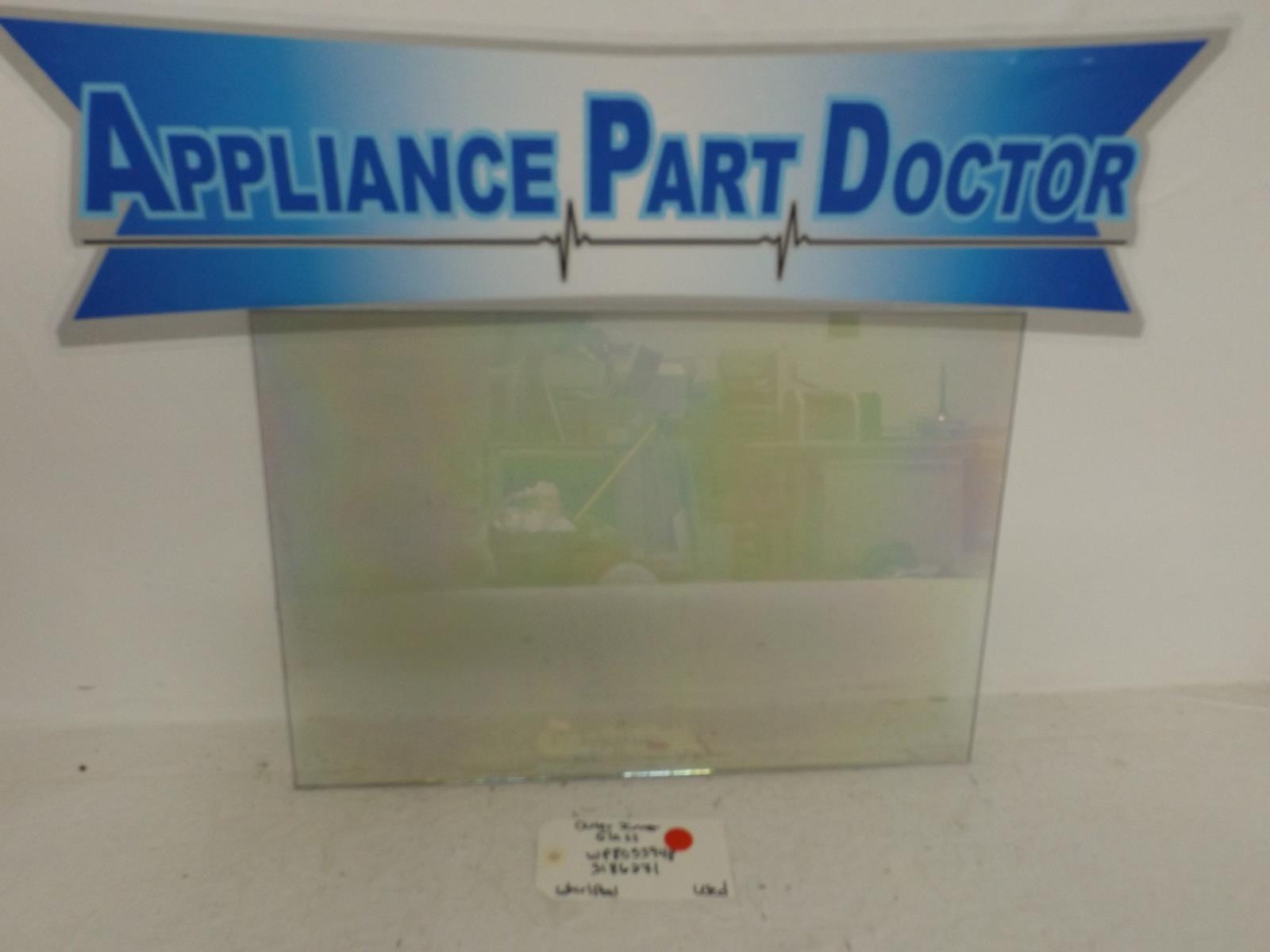 Whirlpool Stove WP8053948 3186271 Outer Inner Glass Used Whirlpool Stove WP8053948 3186271 Outer Inner Glass Used